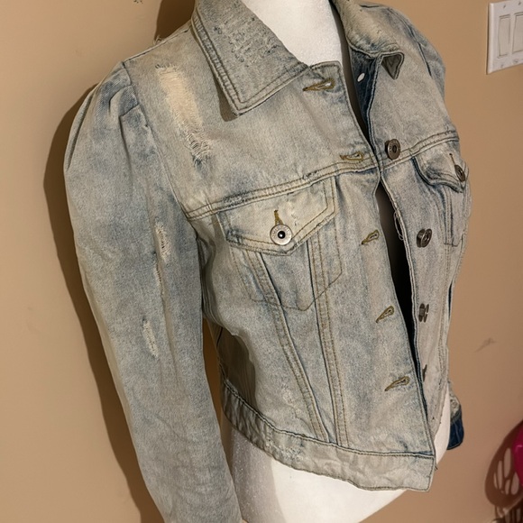 Dance & marvel distressed denim jacket size M very gentle use - Picture 3 of 5